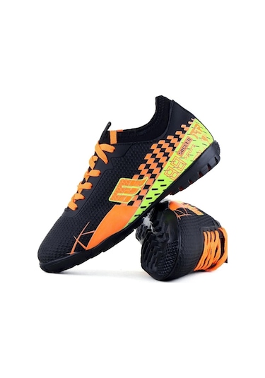 M.p. 231-1138 Mr Erkek Siyah-turuncu Çoraplı Halı Saha Futbol Ayakkabı - 40 Siyah