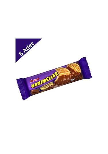 Ülker Hanımeller Sütlü Çikolatalı Kurabiye 89 Gr X 6 Adet