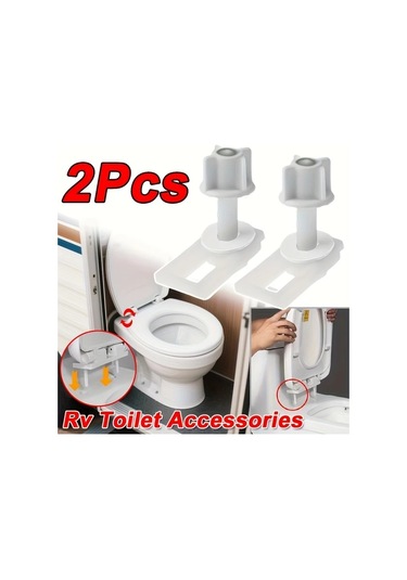 Zhanglei001 2 Adet Rv Tuvalet Kapağı Braketi Ayarlanabilir Vida Dayanıklı Plastik Kaymaz Taban