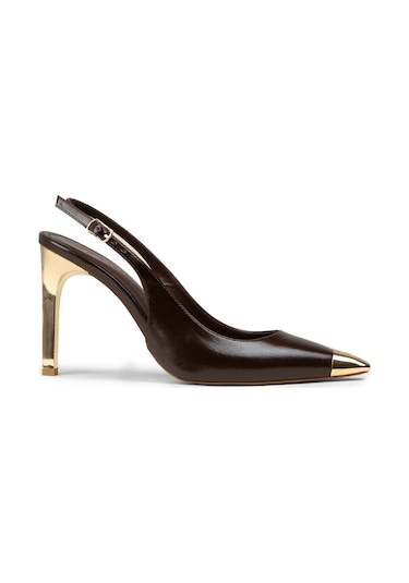 Deery Kadın Kahverengi Slingback Stiletto - Rd141zkhvm01 Kahverengi