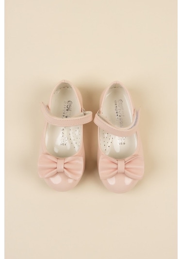Gimer - Fiyonklu Pudra Kız Çocuk Ayakkabı - Eyl1506G Pudra