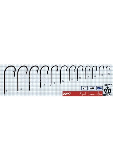 Crown 2297 Siyah Çapraz Olta Iğnesi