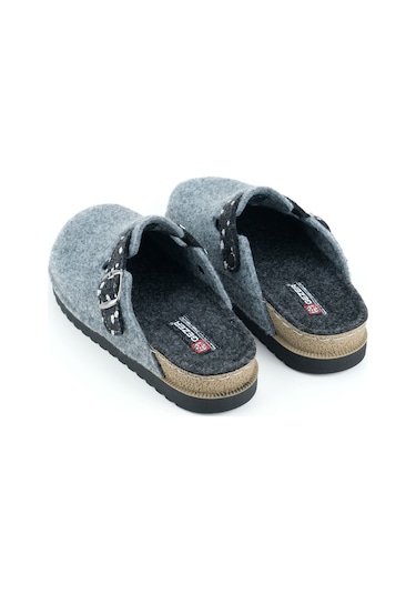 Gezer Kadın Kışlık Rahat Taban Tek Toka Ayarlanabilir Keçe Ev Bahçe Terlik Gt1kze.16149.03.019.k51 Gri