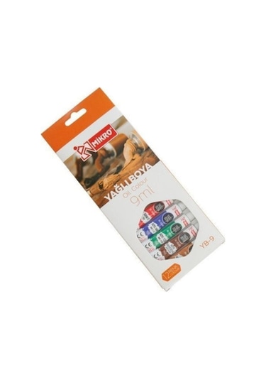 12 Renk 9 Ml Tüp Yağlı Boya Karışık
