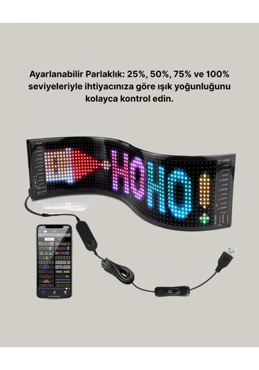 Gece Kullanıma Uygun Pixel Rgb Led Panel Es Atmosfer Işığı Çok Renkli