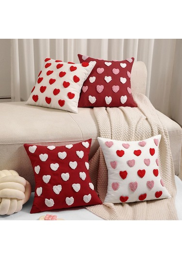 Suntek Nakışlı Yastık Kılıfı Kanepe Oturma Odası Yatak Ev Stil D