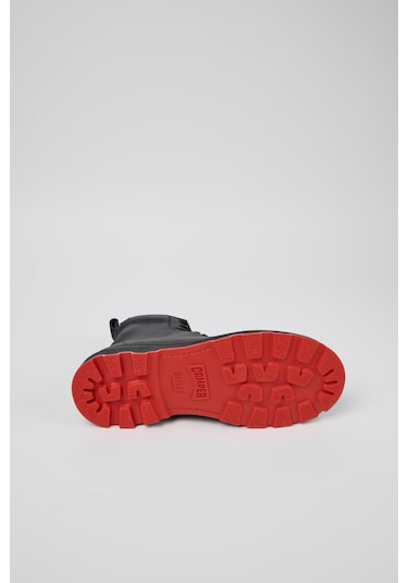 Camper Brutus Hydroshield Erkek Siyah Deri Orta Boy Bot-11443 Siyah