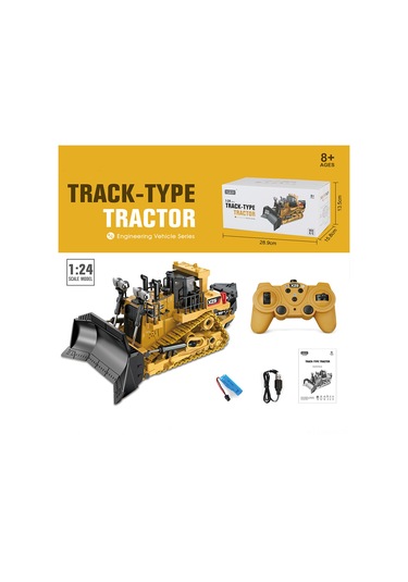 Neevoyu 1:24 Ölçekli 2.4g 9 Kanallı Rc Buldozer - Gerçekçi Ses Ve Işık Fonksiyonlu Çocuk Eğitici Oyuncak Çok Renkli