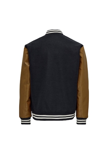 Only Onsjay Varsity Jacket Otw Erkek Günlük Ceket 22022572-Dark-N(554814457)