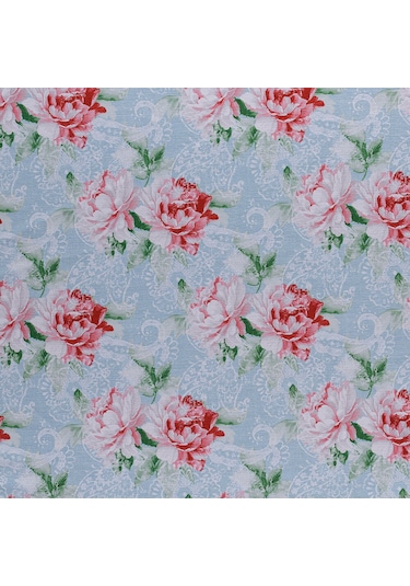 Kırmızı Dokuma Dijital Baskılı Kadife Şönil