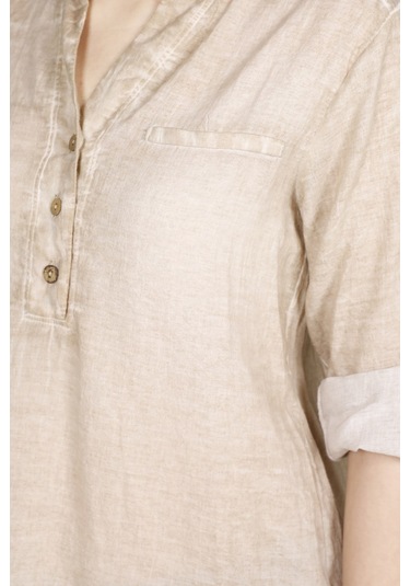 Uzun Kol Şile Bezi Akasya Bluz Toprak Tprk Toprak