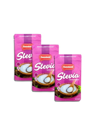 Sweetwell Stevia Prebiyotik Lifli Toz Tatlandırıcı 500 G x 3 Adet