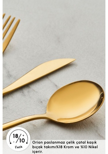 Karaca  Orion Gold 6 Kişilik 30 Parça Çatal Kaşık Bıçak Takımı