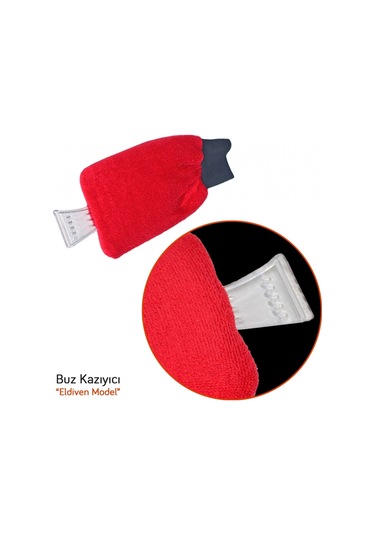 Carub Buz Kazıyıcı + Kar Temizleme Eldiveni Br0922424 Şeffaf