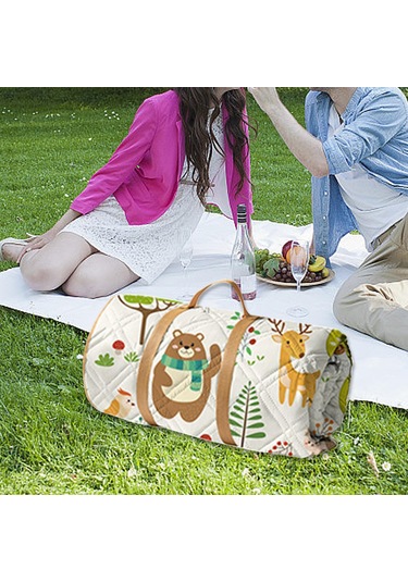 Suntek Piknik Battaniyesi Katlanabilir Taşınabilir Hayvanlar-180cm Hayvanlar 180cm Çok Renkli