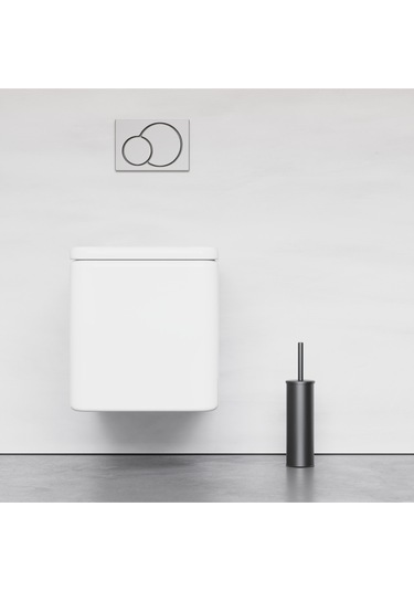 Zift Unique Paslanmaz Çelik Mat Siyah Wc Fırçası, 304 Kalite Tuvalet Fırçası, Yıkanabilir Ömür Boyu Kullan Siyah