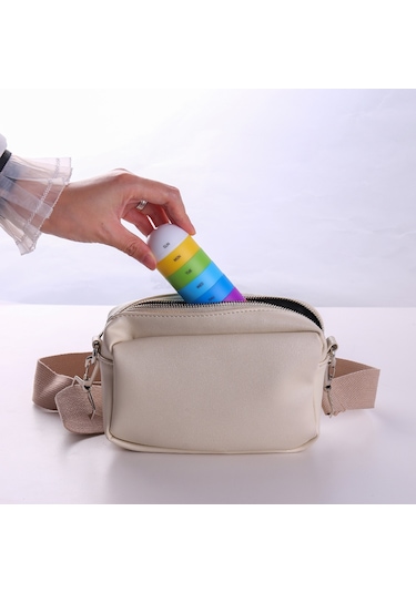 Haftalık Hap Organizatör 7 Gün Hap Kutusu Fincan Durumda Çok Renkli Diğer