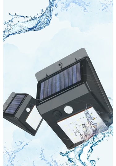 Güneş Enerjili Sensörlü Duvar Lambası Bahçe Lamba Suya Dayanıklı Bahçe Aydınlatma