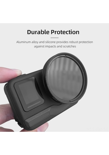 Ximistore9 Insta360 Ace/ace Pro İçin Alüminyum+silikon 49mm Filtre Tutucu - Spor Kamera Erişim Aracı