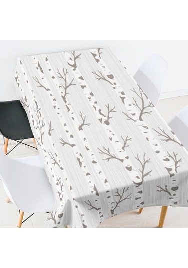 Suntek Tropikal Bitki Baskılı Masa Örtüsü Çiçek Kare-8