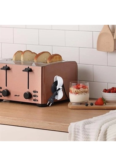 2li Kablo Tutucu Silikon Kordon Sarıcı Kablo Yönetici Klips 4172