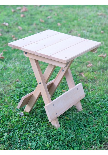 Açılır Kapanır Ahşap Tabure 35 Cm Şık Ve Dayanıklı Natural