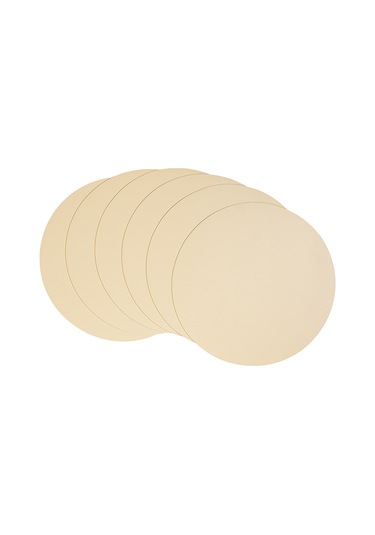 Home Wave 6'lı Bej/taş Renk Suni Deri Amerikan Servis Ø 36 Cm Bej