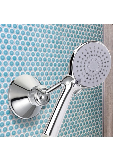 Standart Duş Hortumu İçin Krom Kaplı Ayarlanabilir Duş Başlığı Tutucusu Diğer