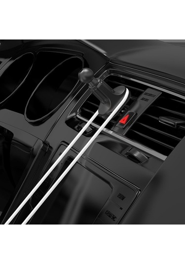 Wondernest 6 Adet Araba Hava Çıkışı Telefon Braketi Tabanı 17mm Top Kafa, Kabloyu Klipsler Siyah