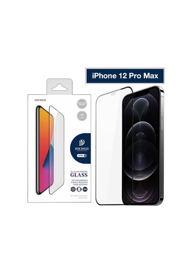 Dux Ducis Iphone 12 Pro Max 6.7Inç Tempered Cam Ekran Koruyucu 1 Siyah