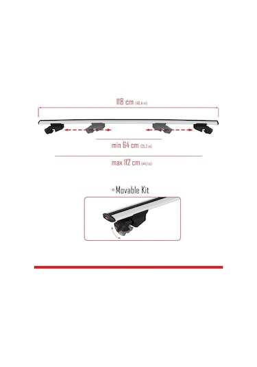 Opel Insignia Sports Tourer 2009-2017 Arası Ile Uyumlu Hook Model Anahtar Kilitli Ara Atkı Tavan Bar