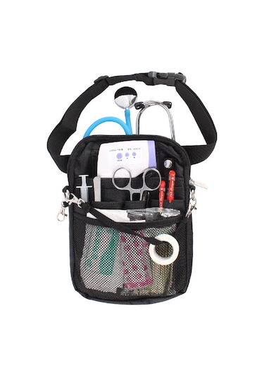 Hemşire Bel Çantası Tıbbi Malzeme Düzenleyici Siyah