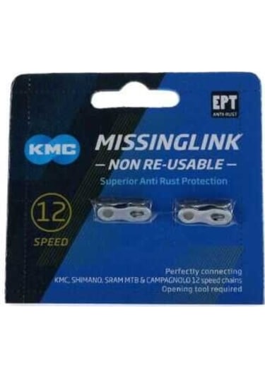 Kmc Zincir Pimi MissingLink 12V Silver (İki Adet) Siyah