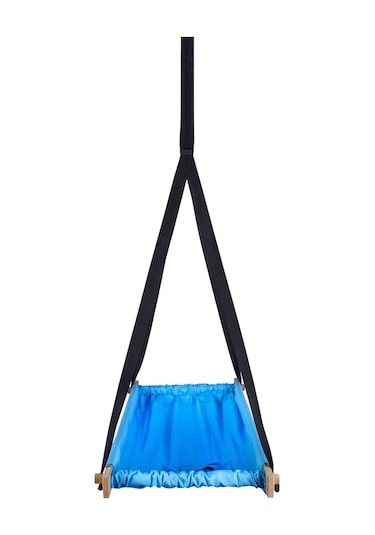 Bundera Flow Mavi Ahşap Yaylı Zıpzıp Hamak Beşik Hoppala