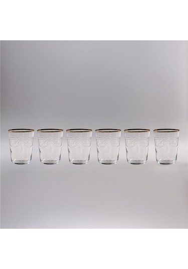 Torino Panto Gerçek Altın Kahve Su Bardak 6renk 6lı -3492 Çok Renkli