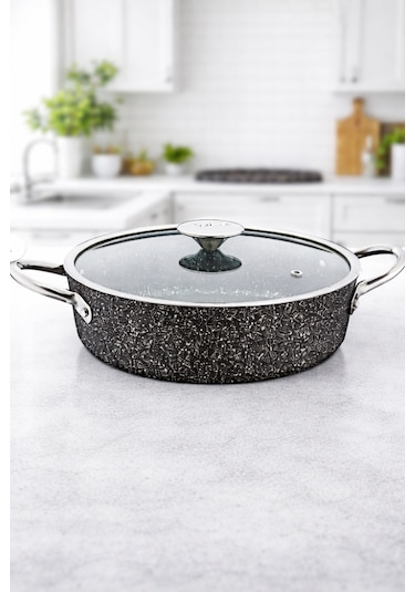 Cocinero 3316 Antrasit Granit 28 Cm Kısa Tek Tencere