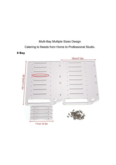 Novahub Akrilik Sabit Disk Rafı - 6 Katmanlı, 4-10 Yuva, Hızlı Kurulum Soğutmalı, Dıy Dostu