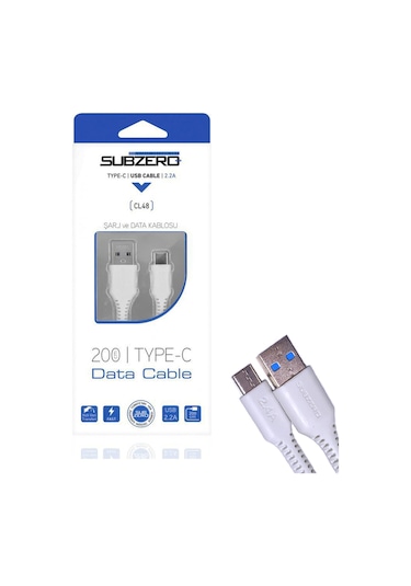 Uzun 2 Metre Type C Şarj Kablosu 200cm Usb Type C