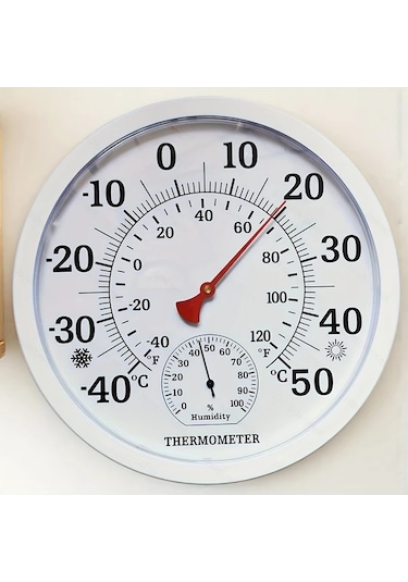 Topshop1 25cm Siyah Ev Bahçe Termometresi Kablosuz Nemölçer Abs Malzeme Pil Gerektirmez Hava Durumu Istasyonu