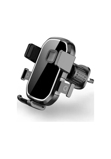 Coofbe Airwent Ultra Güçlü 360 Döner Klipsli Havalandırma Araç İçi Telefon Tutucu Araç Tutucu Siyah