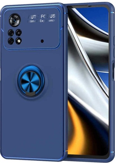 Xiaomi Poco X4 Pro 5g Kılıf Zore Ravel Silikon Kapak Mavi