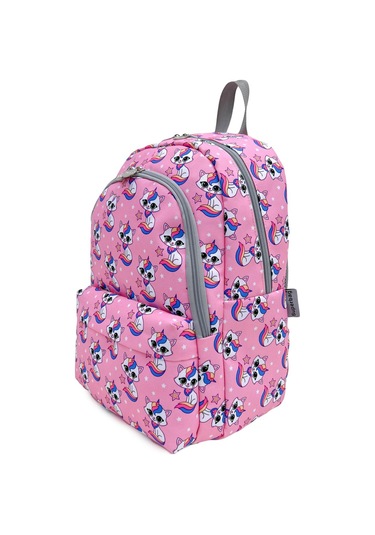 Superbag Kız Çocuk Ilkokul Çantası Unicorn Kedi Desenli Sırt Çantası Beslenmelik Ve Kalemlik 3'lü