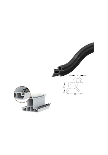 CONTACALL Pimapen Pvc Kapı Pencere Değiştirme Fitili Contası 40 Metre Siyah