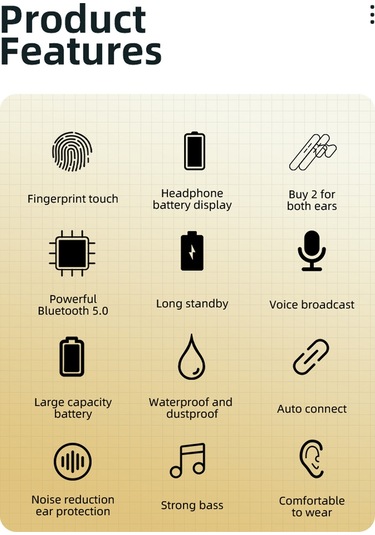 V19s Bluetooth 5.0 İş Tarzı Parmak İzi Dokunmatik Bluetooth Kulaklık Pembe