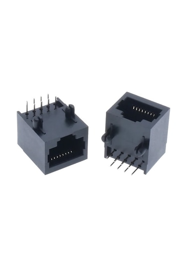 8P8C Plastik Rj45 Soket Ethernet Bağlantı Soketi 8 Pin Pcb Montaj
