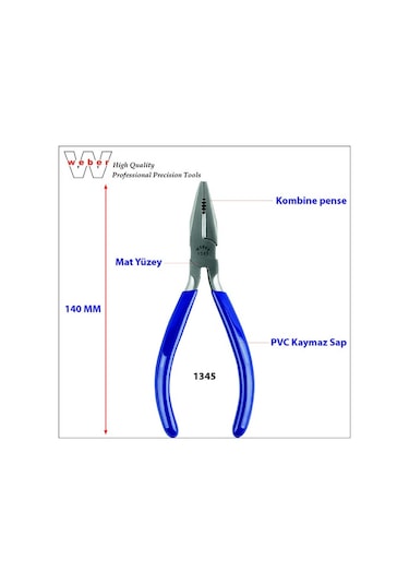 Weber 1345 Elektronikçi Kombine Pense 140 Mm