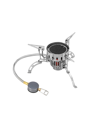 Ranyeek Kuru Dış Mekan Kamping Isıtıcı - Entegre Ateşleme Yok - Gri - 3500w Inframeri Isı Kaynağı, Paslanmaz Çelik, 225g Hafif Tasarım Gri