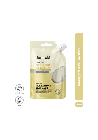 Dermokil Beyazlatıcı Etkili Pirinç Özü Kil Maske 30 Ml