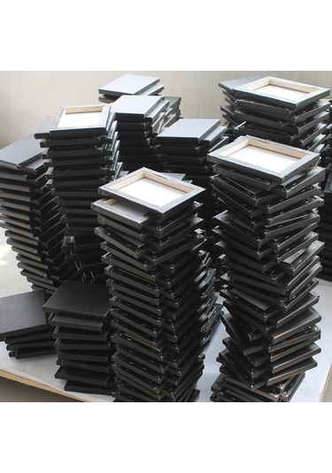 3 Adet Günlük Yağ Kanvas Çerçeve Boyutu 30 40 5cm Siyah