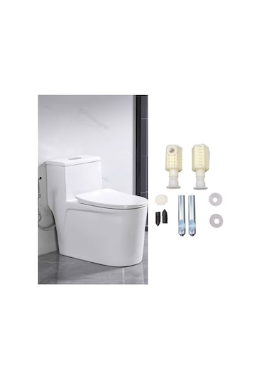 Suntek Klozet Oturağı Vidası 400kg Yük Kapasitesi Donanımı Uzatılmış Yan Montajlı